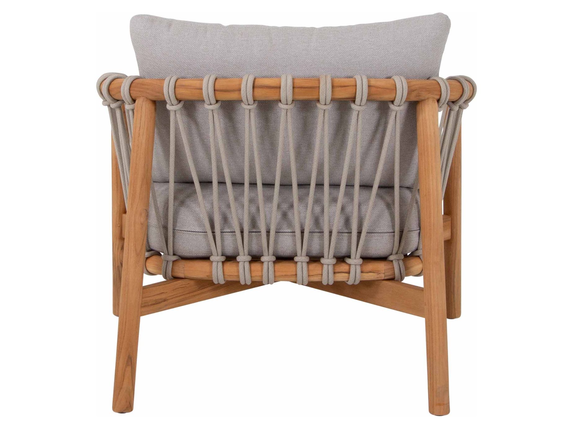 Alva soffgrupp Teak med beige dyna 3-sitssoffa, 2 st fåtöljer & bord 110x60 cm