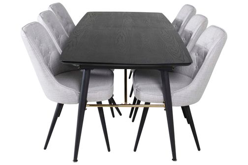 Black Veneer & Velvet matgrupp