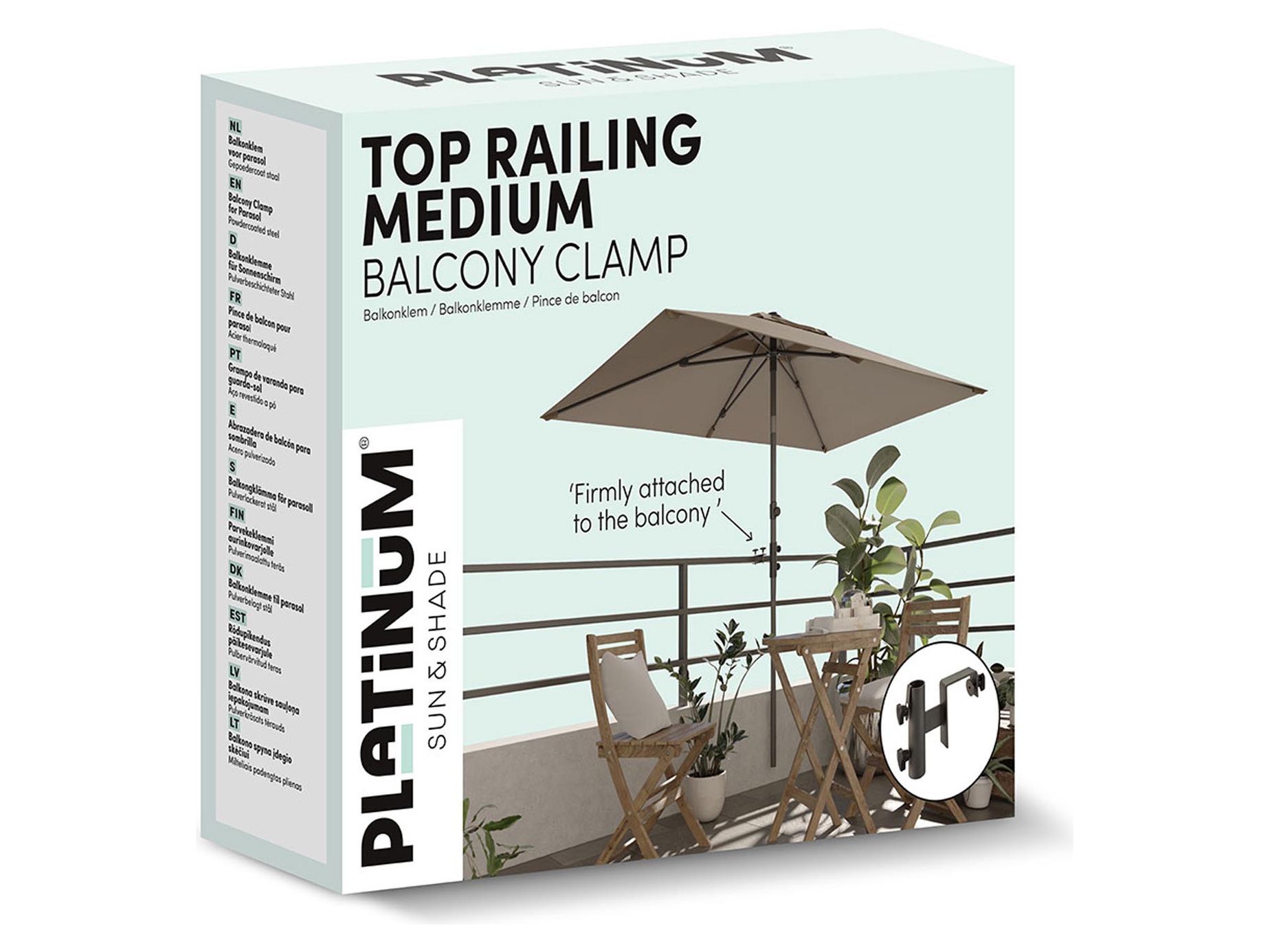 Parasollfäste balkong
