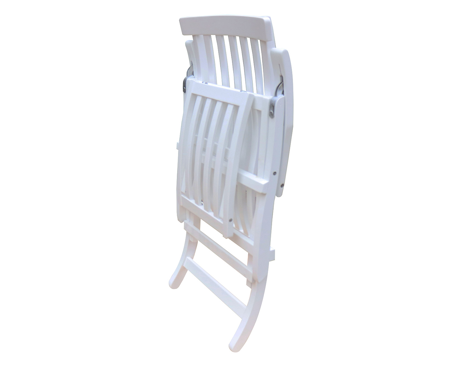 Lobby däckstol Vit inkl. bricka & regnskydd