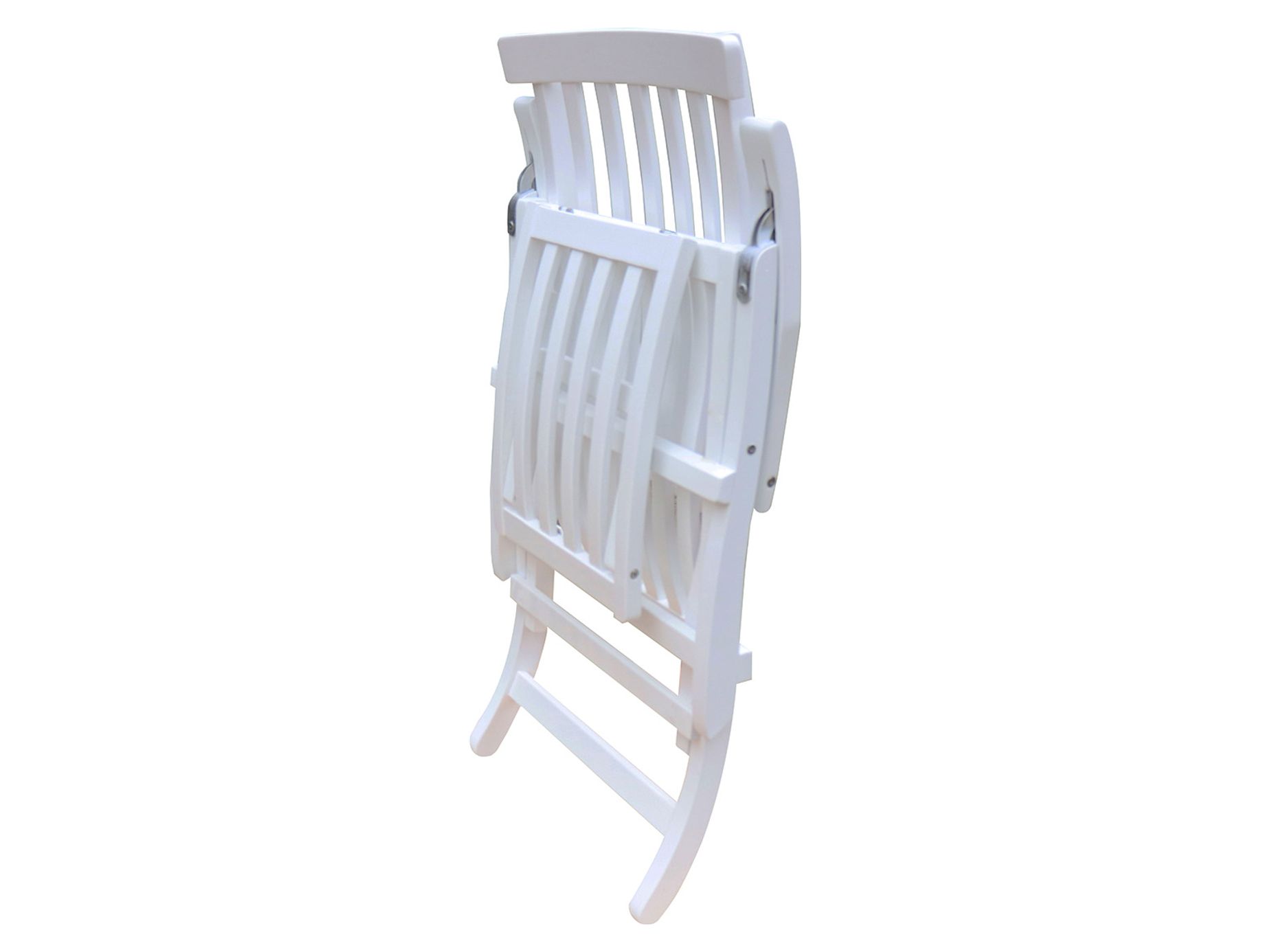 Lobby däckstol Vit inkl. bricka & regnskydd