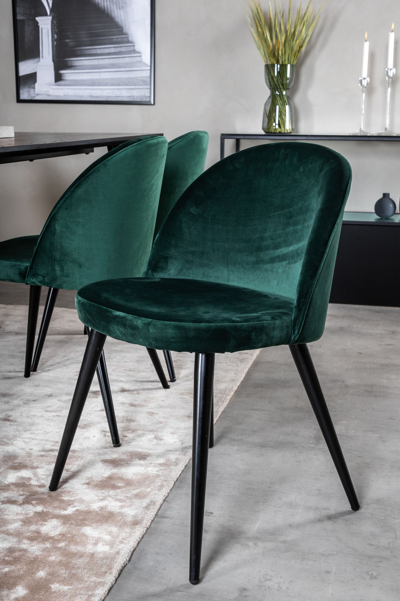 Velvet spisestuestol